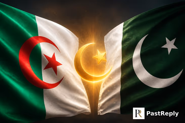 Why is the Algerian flag similar to the Pakistani flag?