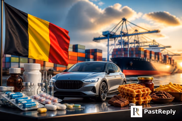 What does Belgium export?