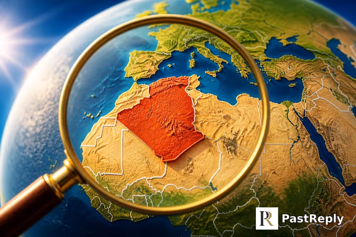 Where is Algeria on a map of the world?