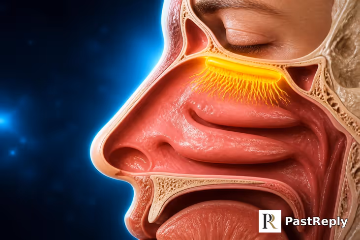Where within the nasal cavity is the olfactory epithelium located?