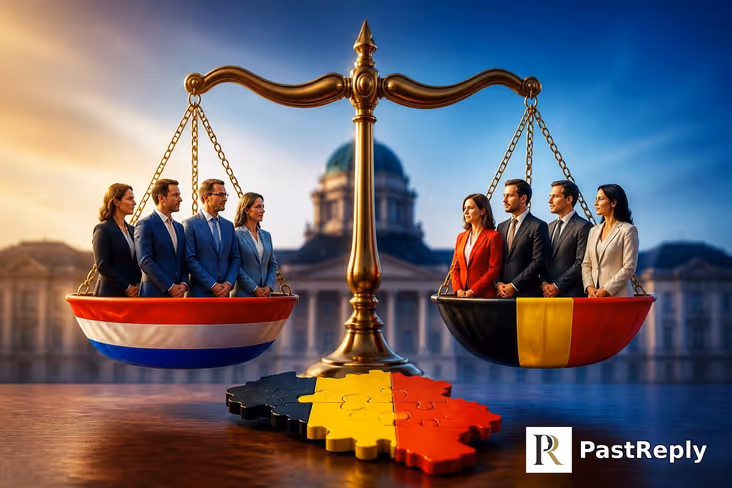 How does Belgium accommodate power sharing?