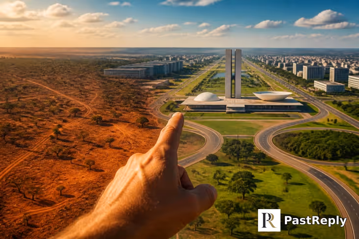 Where within Brazil did the government locate the new national capital?