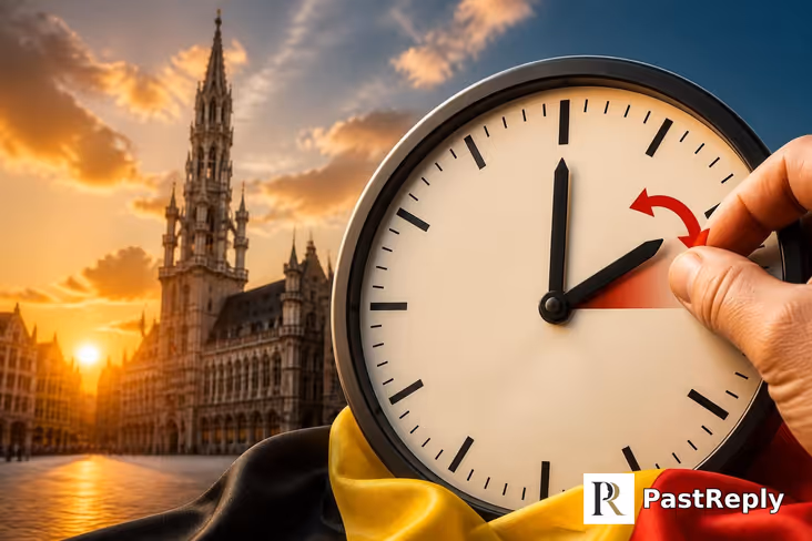 When does Belgium change time?