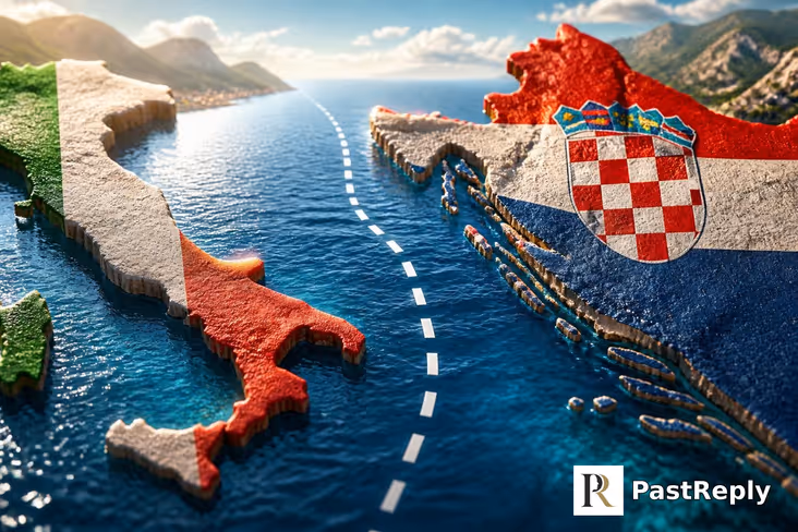 Does Croatia border Italy?