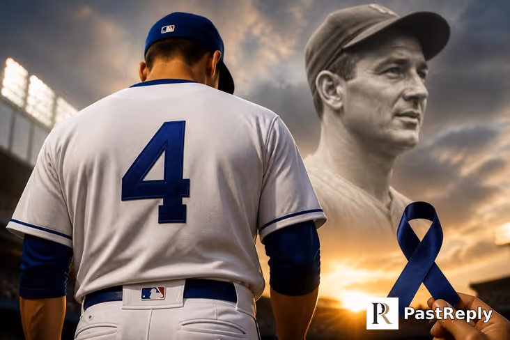 Why are the Dodgers wearing number 4?