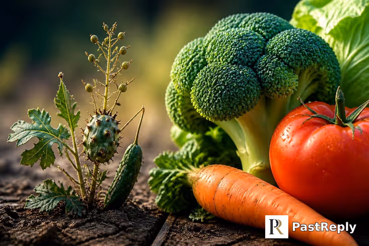 How did vegetables look before humans?