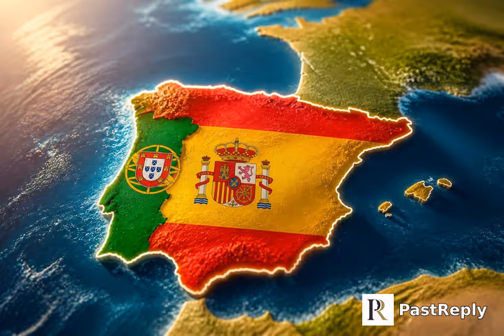 Where are Spain and Portugal located?