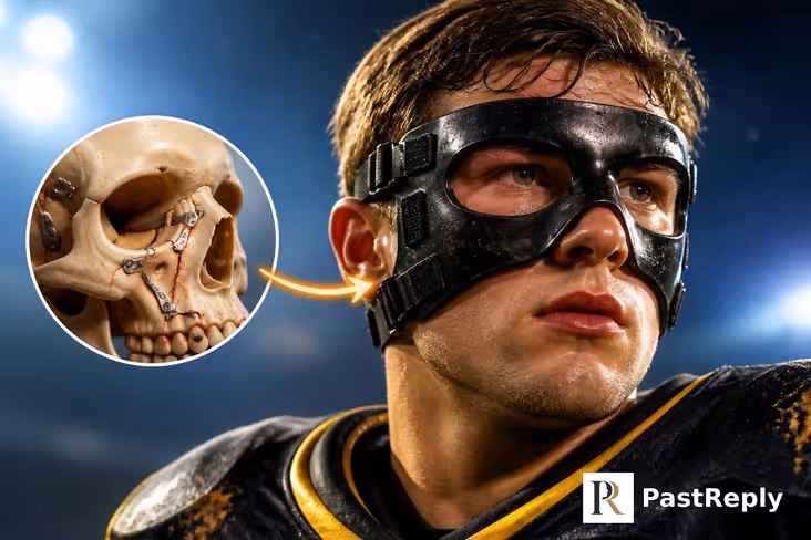 Why do football players wear a mask?