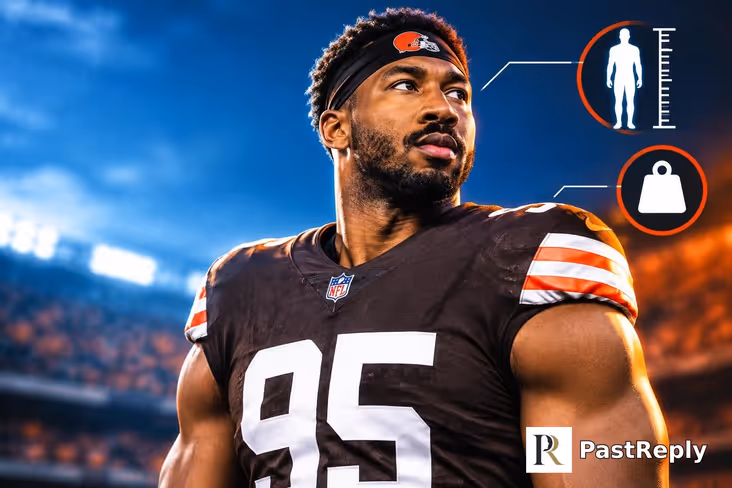 What are Myles Garrett's height and weight?
