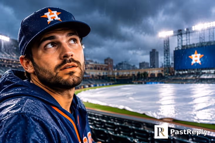 Why was the Astros game delayed today?